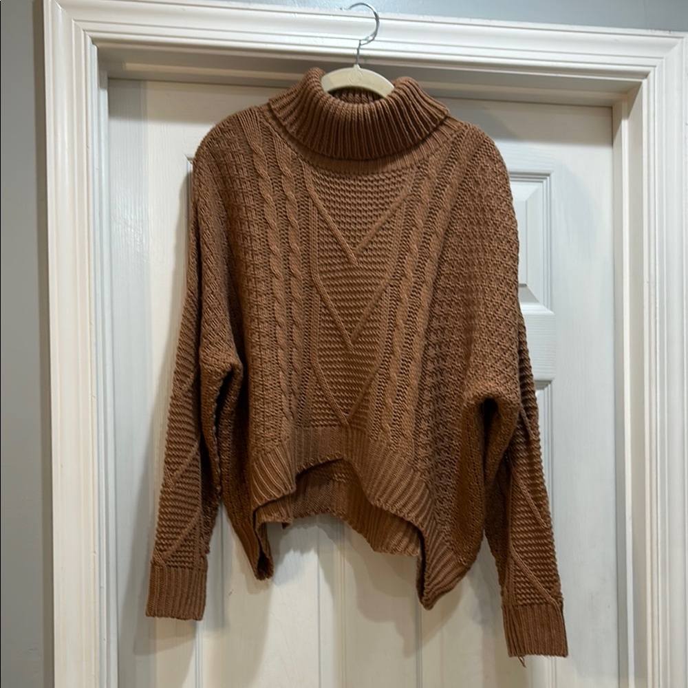 Cozy Brown Turtleneck Sweater
